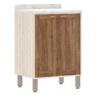 Balcão De Cozinha Com Tampo 60 Cm 2 Portas De Abrir 1 Pratele