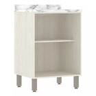 Balcão De Cozinha Com Tampo 60 Cm 2 Portas De Abrir 1 Pratele