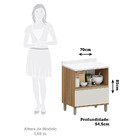 Balcão De Cozinha Com Tampo 70cm 1 Porta E 1 Gavetão Diana Lu