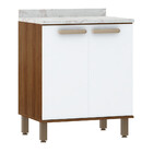 Balcão De Cozinha Com Tampo 70cm 2 Portas Fabi Luciane Móveis