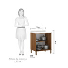 Balcão De Cozinha Com Tampo 70cm 2 Portas Fabi Luciane Móveis