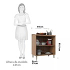 Balcão De Cozinha Com Tampo 80 Cm 2 Portas De Abrir 1 Pratele