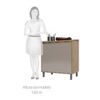 Balcão De Cozinha Com Tampo 80 Cm 2 Portas De Abrir 1 Pratele