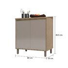 Balcão De Cozinha Com Tampo 80 Cm 2 Portas De Abrir 1 Pratele