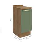 Balcão De Cozinha Com Tampo Botanic 1 Pt Verde Oliva E Noguei