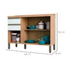 Balcão De Cozinha Com Tampo Chardonnay 3 Pt 2 Gv Castanho E B