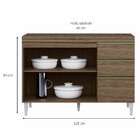 Balcão De Cozinha Com Tampo Clara 3 Pt 2 Gv Ambar E Off White