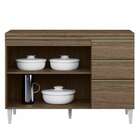 Balcão De Cozinha Com Tampo Clara 3 Pt 2 Gv Ambar E Off White