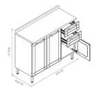 Balcão De Cozinha Com Tampo Colors 3 Pt 2 Gv Branco