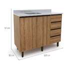 Balcão De Cozinha Com Tampo Conect 2 Pt 4 Gv Cinamomo