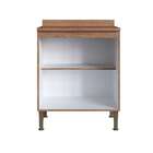 Balcão De Cozinha Com Tampo Conecta 2 Pt Ébano E Off White 70