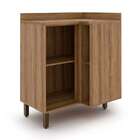 Balcão De Cozinha Com Tampo Confort 1 Pt Cinamomo E Grafite