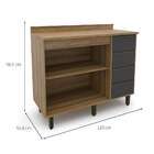 Balcão De Cozinha Com Tampo Confort 2 Pt 4 Gv Cinamomo E Graf