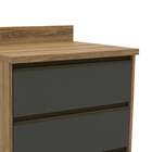 Balcão De Cozinha Com Tampo Confort 4 Gv Cinamomo E Grafite