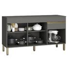 Balcão De Cozinha Com Tampo E 3 Portas Durham Gris