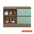 Balcão De Cozinha Com Tampo Edna 1 Pt 3 Gv Carvalho E Menta