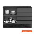 Balcão De Cozinha Com Tampo Edna 1 Pt 4 Gv Grafite