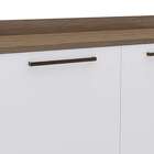 Balcão De Cozinha Com Tampo Evolution 2 Pt Tannat E Branco