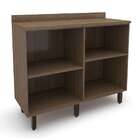 Balcão De Cozinha Com Tampo Evolution 2 Pt Tannat E Legno Cre