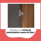 Balcão De Cozinha Com Tampo Jasmim 2 Pt Aveiro E Grafite