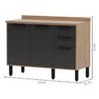 Balcão De Cozinha Com Tampo Jasmim 3 Pt 2 Gv Aveiro E Grafite