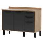 Balcão De Cozinha Com Tampo Jasmim 3 Pt 2 Gv Aveiro E Grafite