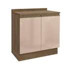 Balcão De Cozinha Com Tampo Kapiz 2 Pt Nogueira E Macadamia 8