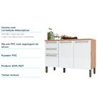 Balcão De Cozinha Com Tampo Napoli Prime 3 Pt 2 Gv Castanho E