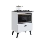 Balcão De Cozinha Com Tampo Para Cooktop Bogotá 1 Pt Branco