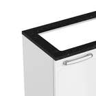 Balcão De Cozinha Com Tampo Para Cooktop Cecil 2 Pt Branco