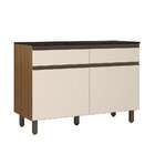 Balcão De Cozinha Com Tampo Porto 2 Pt 2 Gv Carvalho E Off Wh