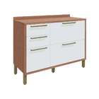 Balcão De Cozinha Com Tampo Syrah 2 Pt 3 Gv Sevilha E Branco