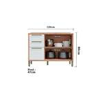 Balcão De Cozinha Com Tampo Syrah 2 Pt 3 Gv Sevilha E Branco