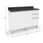 Balcão De Cozinha Com Tampo Top Class 2 Pt 3 Gv Branco