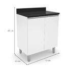 Balcão De Cozinha Com Tampo Top Class 2 Pt Branco