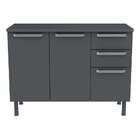 Balcão De Cozinha Com Tampo Verona Ii 2 Pt 3 Gv Cinza