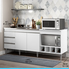 Balcão De Cozinha Compacto Completo Para Pia E Cooktop 183x52