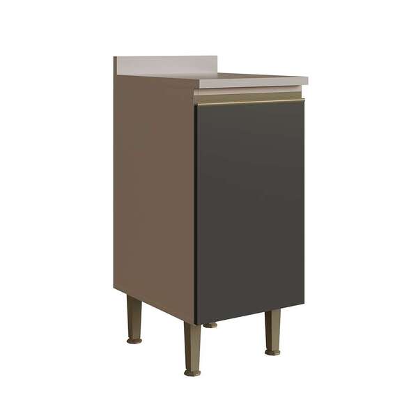 Balcão De Cozinha Conecta 1 Pt Turin E Grafite 40 Cm