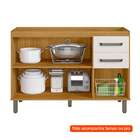 Balcão De Cozinha Criare 3 Pt 2 Gv Freijó E Off White