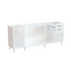 Balcão De Cozinha De Aço 5 Portas Para Pia Star New Branco