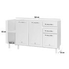 Balcão De Cozinha De Aço  Star New 150cm Para Pia Branco