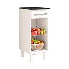 Balcão De Cozinha De Aço Com Tampo Fruteira E 1 Gaveta 35cm M