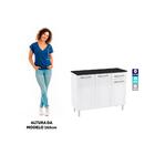 Balcão De Cozinha De Aço Triplo Com Tampo Rose Multimóveis Sm