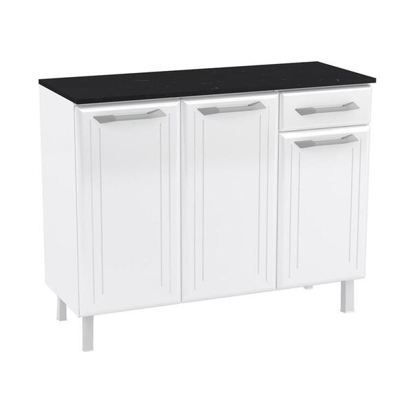 Balcão De Cozinha De Aço Triplo Com Tampo Rose Multimóveis Sm