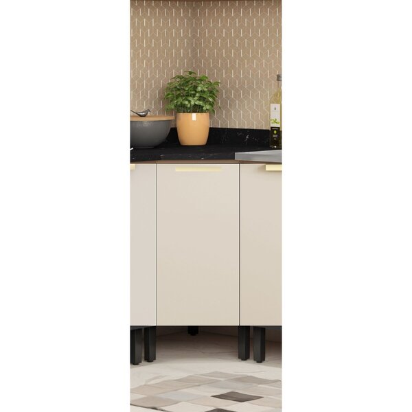 Balcão De Cozinha De Canto Angular 1 Porta Em Mdf Com Tampo P