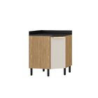 Balcão De Cozinha De Canto Angular 1 Porta Em Mdf Com Tampo P