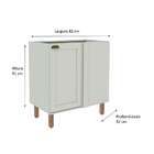 Balcão De Cozinha De Canto Iluminata 1 Pt Verde Mint