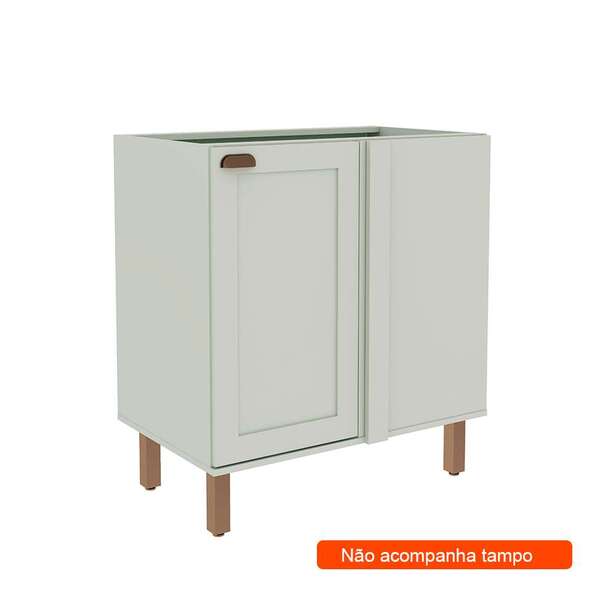 Balcão De Cozinha De Canto Iluminata 1 Pt Verde Mint