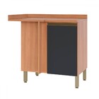 Balcão De Cozinha De Canto Macadamia 1 Porta Freijó/grafite -