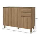 Balcão De Cozinha Dinamarca 120cm 3 Portas E 2 Gavetas Sem Ta